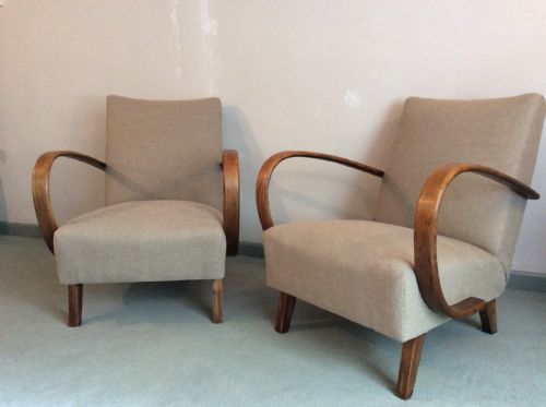 A Pair of 1930'S Halabala Armchairs