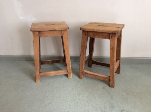 A Pair of Oak Stools