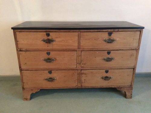 A 19thc Colonial Faded Teak Chest of 6 Drawers