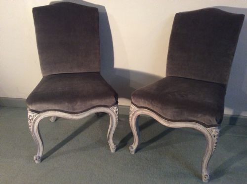 A Pair of English Bedroom Side Chairs