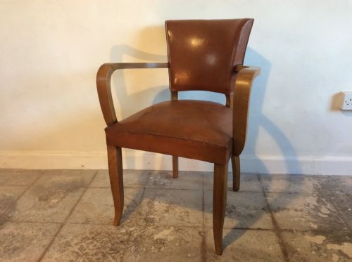 A French Leather Covered Desk Chair