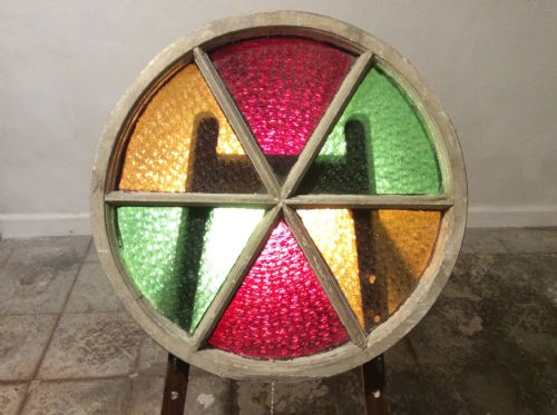 An Architectural Salvage Circular Segmented Window