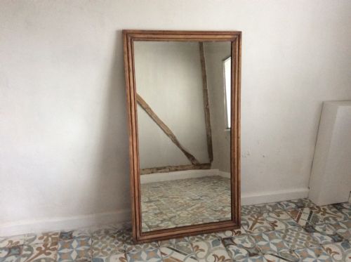 A Late 19thc French Pine Framed Mirror