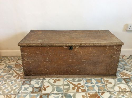 A Georgian Painted Elm Trunk