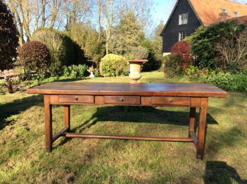 A French Elm 2m Long Kitchen Serving Table