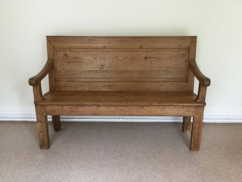 A Rustic French Hall Bench