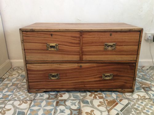 A 19thc Camphor Wood Campaign Chest