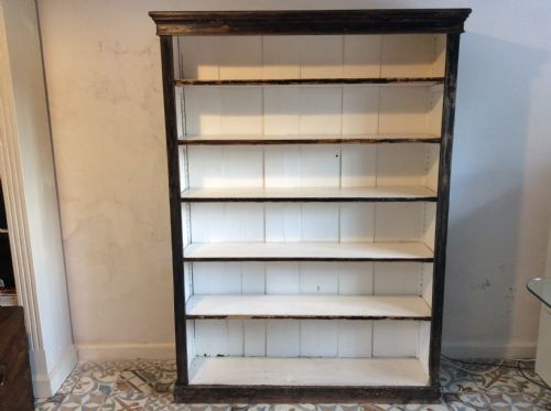 A Victorian Painted Open Bookcase