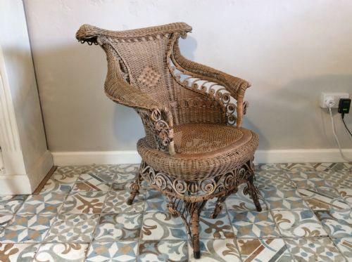 An American Heywood Wicker Chair