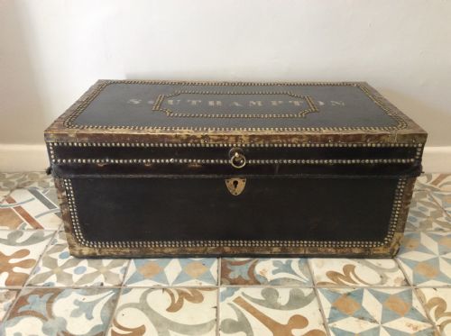 A Regency  Camphor Campaign Trunk
