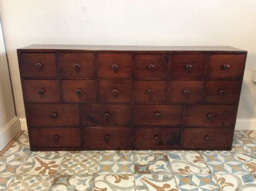 A 122 Cm Wide Bank of Drawers