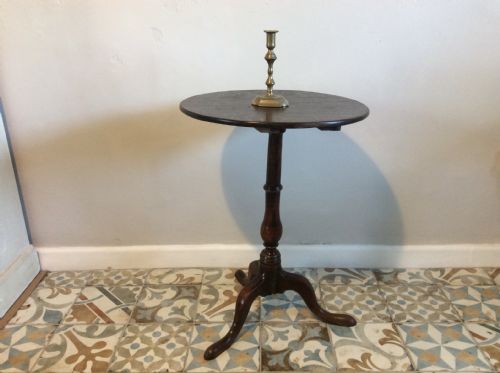 An 18thc Oak & Elm Tripod Wine Table
