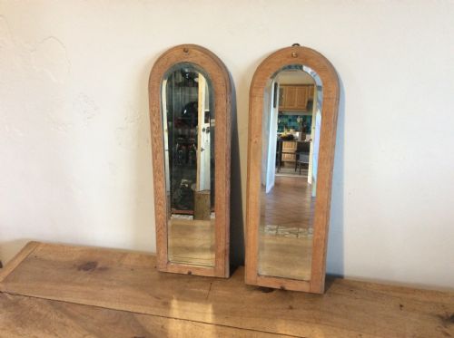 A Pair of Bleached Oak Framed Pier Mirrors