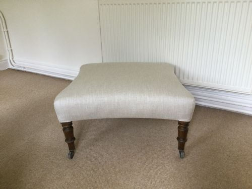 A C19TH FRENCH UPHOLSTERED STOOL