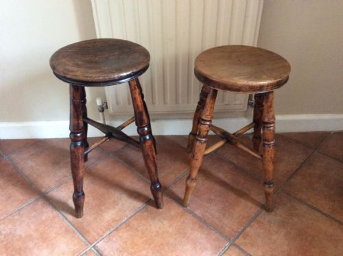 fig 1. 19thC Elm kitchen stool