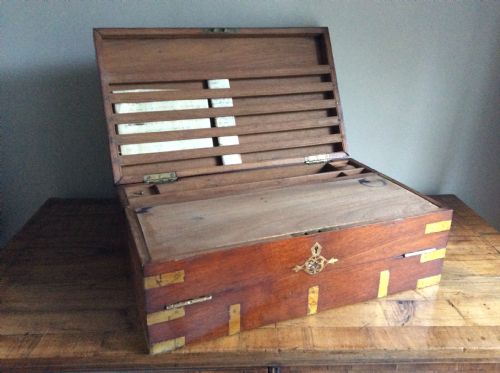 AN ANGLO INDIAN CAMPAIGN WRITING BOX - ADDITIONAL PHOTO 1