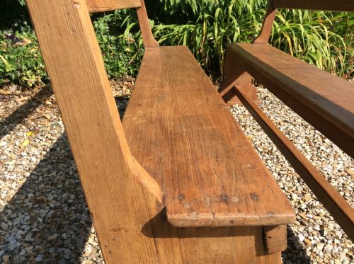 A PAIR OF COLONIAL HALL BENCHES - ADDITIONAL PHOTO 3
