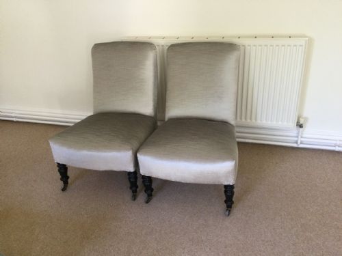 A Pair of French Slipper Side Chairs