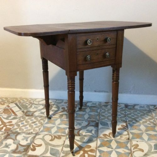 A 19THC WORK TABLE - ADDITIONAL PHOTO 4