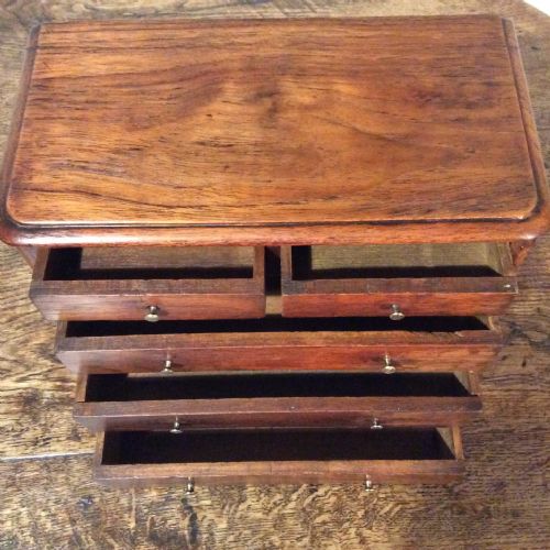 A 19THC APPRENTICE PIECE CHEST - ADDITIONAL PHOTO 7
