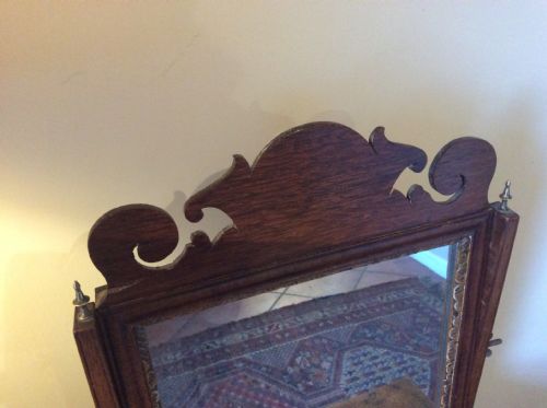 A RARE GEORGIAN SKELETON TOILET MIRROR - ADDITIONAL PHOTO 2