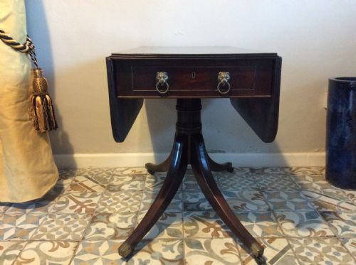 A GEORGIAN DROP FLAP HALL TABLE - ADDITIONAL PHOTO 2