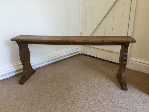A Small French Elm Bench
