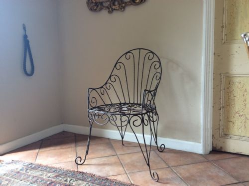 fig 1. A 19thC wirework garden chair