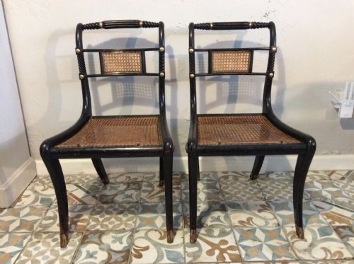 A Pair of Regency Hall Chairs