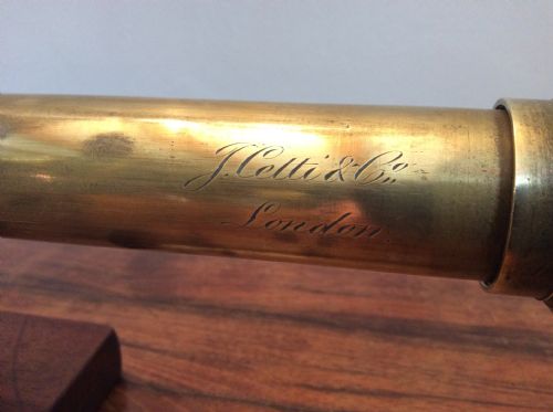 fig 1. A 19thC  London made mid sized telescope.