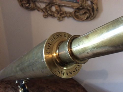 A TERRESTRIAL 19THC LIBRARY TELESCOPE - ADDITIONAL PHOTO 1