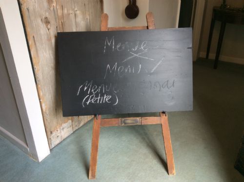 A Menu Easel Blackboard