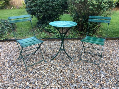 French Iron Garden Table and Chairs