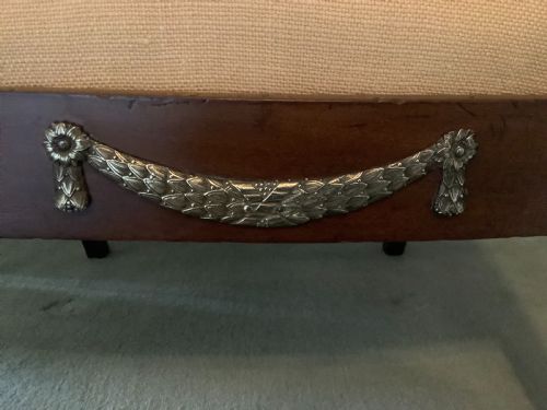 A 19THC FRENCH EMPIRE OPEN ARMCHAIR - ADDITIONAL PHOTO 5