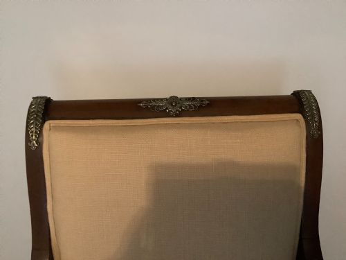A 19THC FRENCH EMPIRE OPEN ARMCHAIR - ADDITIONAL PHOTO 6