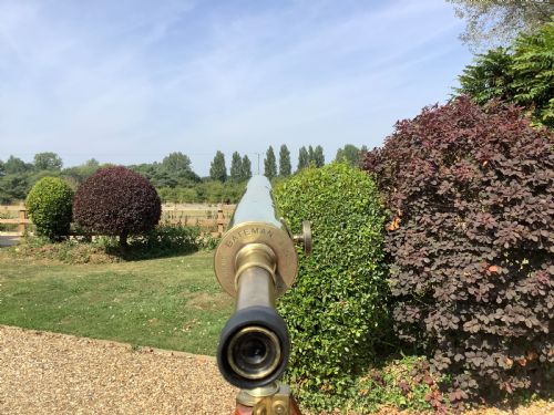 fig 1. A large brass London made telescope