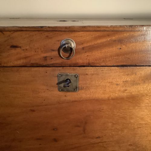 A 19THC CAMPHOR CAMPAIGN TRUNK - ADDITIONAL PHOTO 2