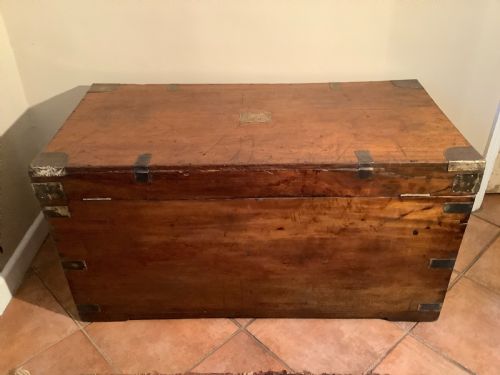 A 19THC CAMPHOR CAMPAIGN TRUNK - ADDITIONAL PHOTO 9