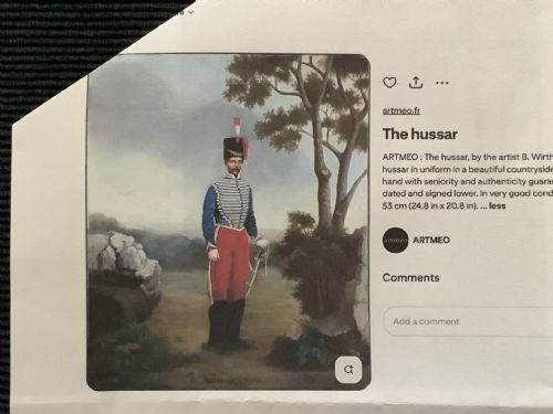 A MILITARY PORTRAIT OF A HUSSAR - ADDITIONAL PHOTO 9