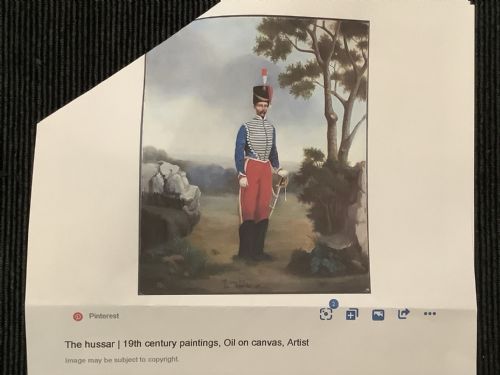 A MILITARY PORTRAIT OF A HUSSAR - ADDITIONAL PHOTO 10