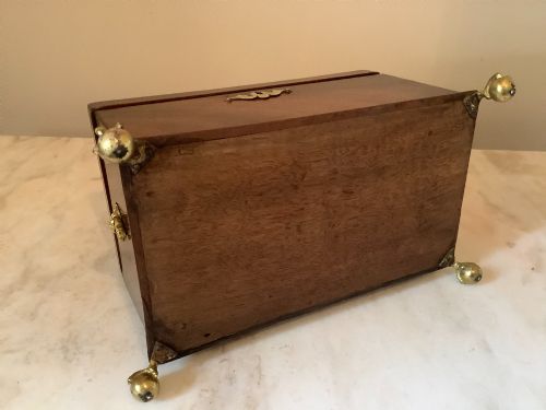 A SECRET DRAWER GEORGIAN TEA CADDY - ADDITIONAL PHOTO 9