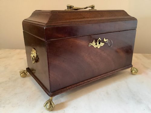 A SECRET DRAWER GEORGIAN TEA CADDY - ADDITIONAL PHOTO 14