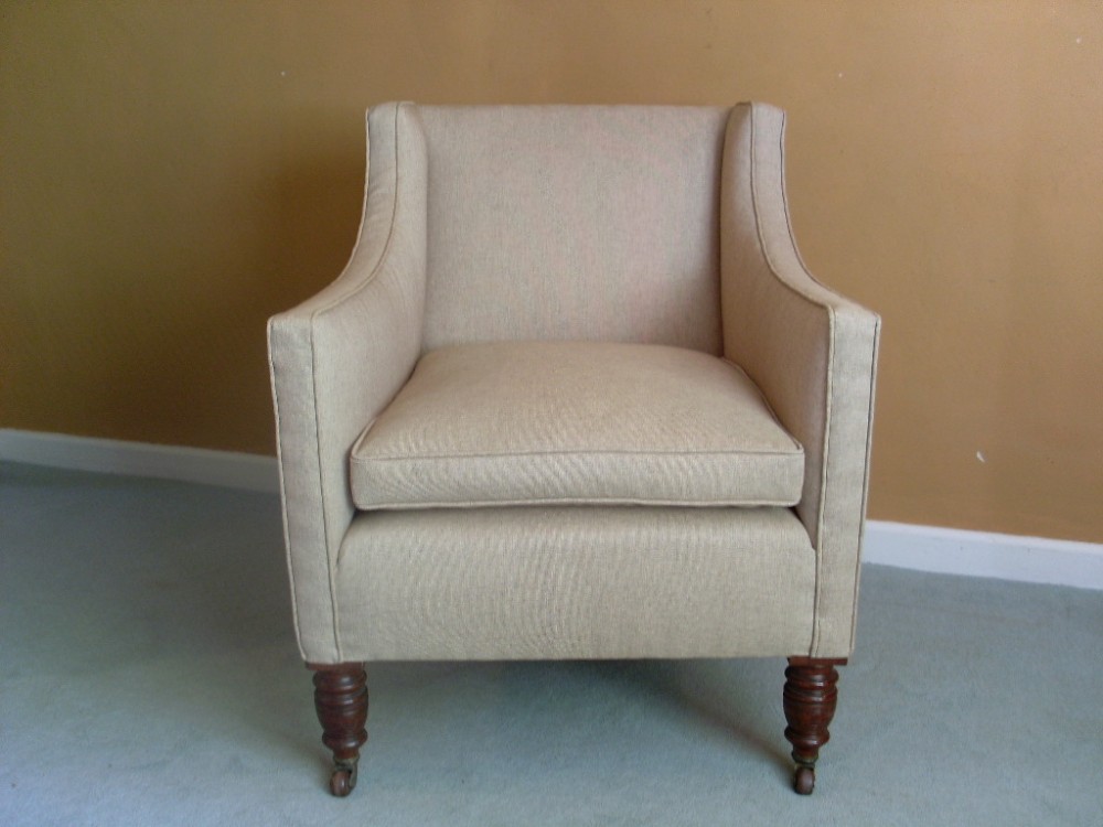 A Victorian upholstered library chair