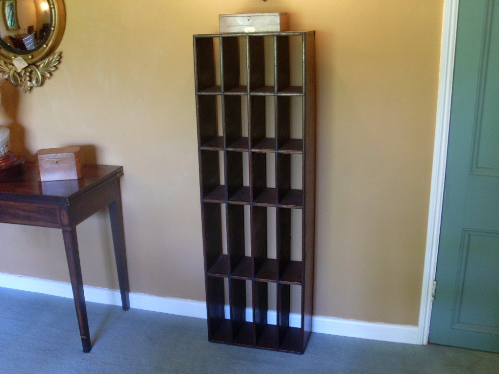 A set of 19thC mahogany pigeon holes