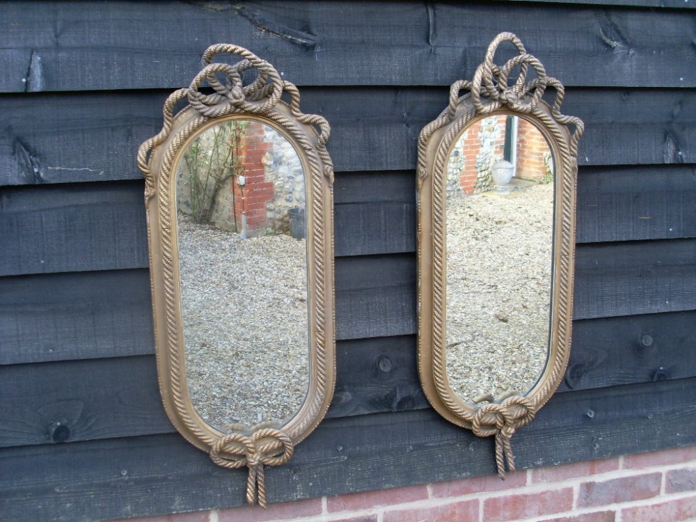 A pair of 19thC pier mirrors