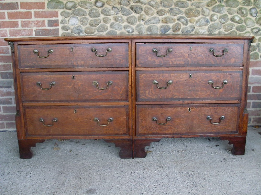 A small Georgian Lancashire dresser base