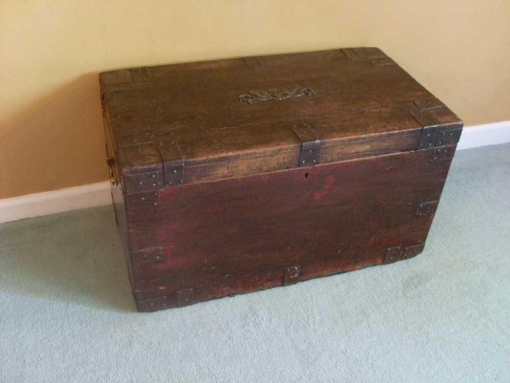 A 19thC Military trunk