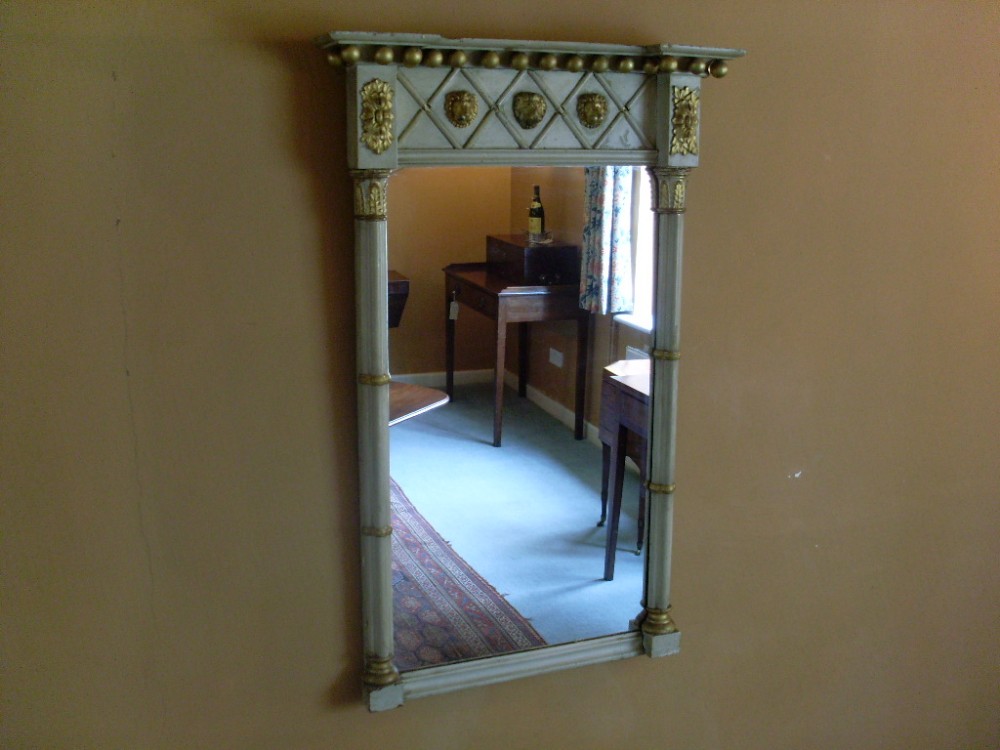 A Regency painted pier mirror