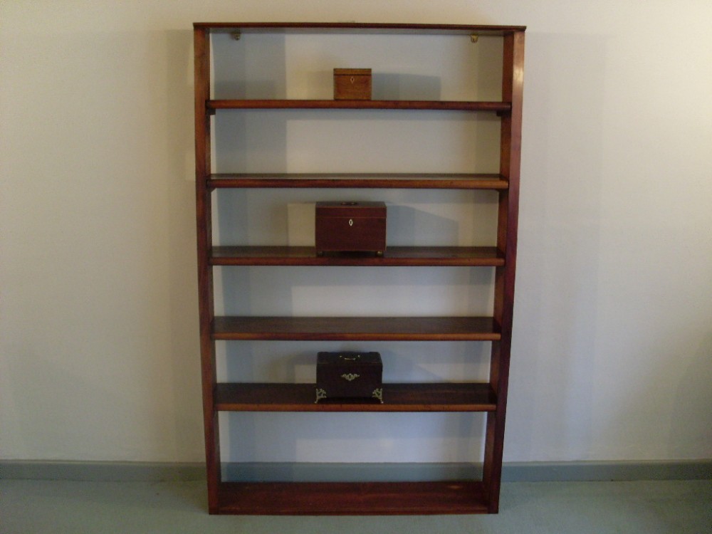 An early Victorian open bookcase