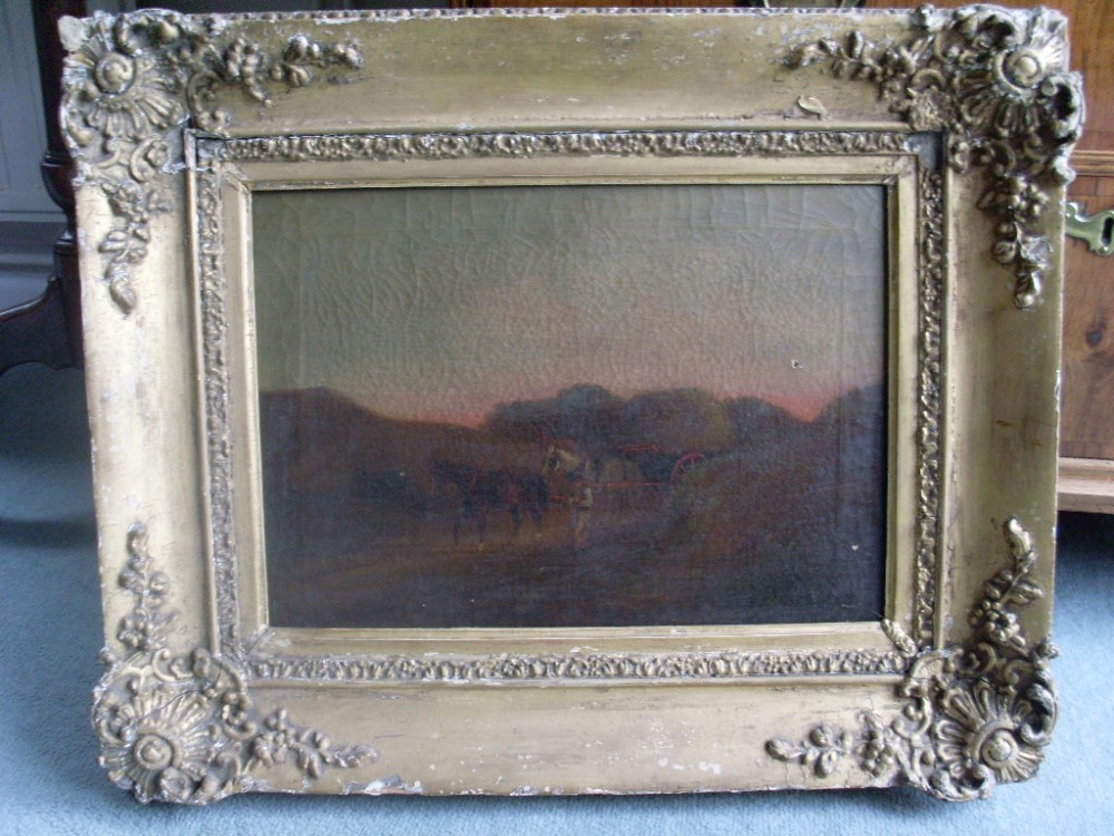 A 19thC oil on canvas in untouched condition
